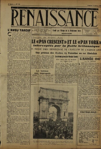 La Nouvelle Renaissance  N°129 (02 janv. 1948)